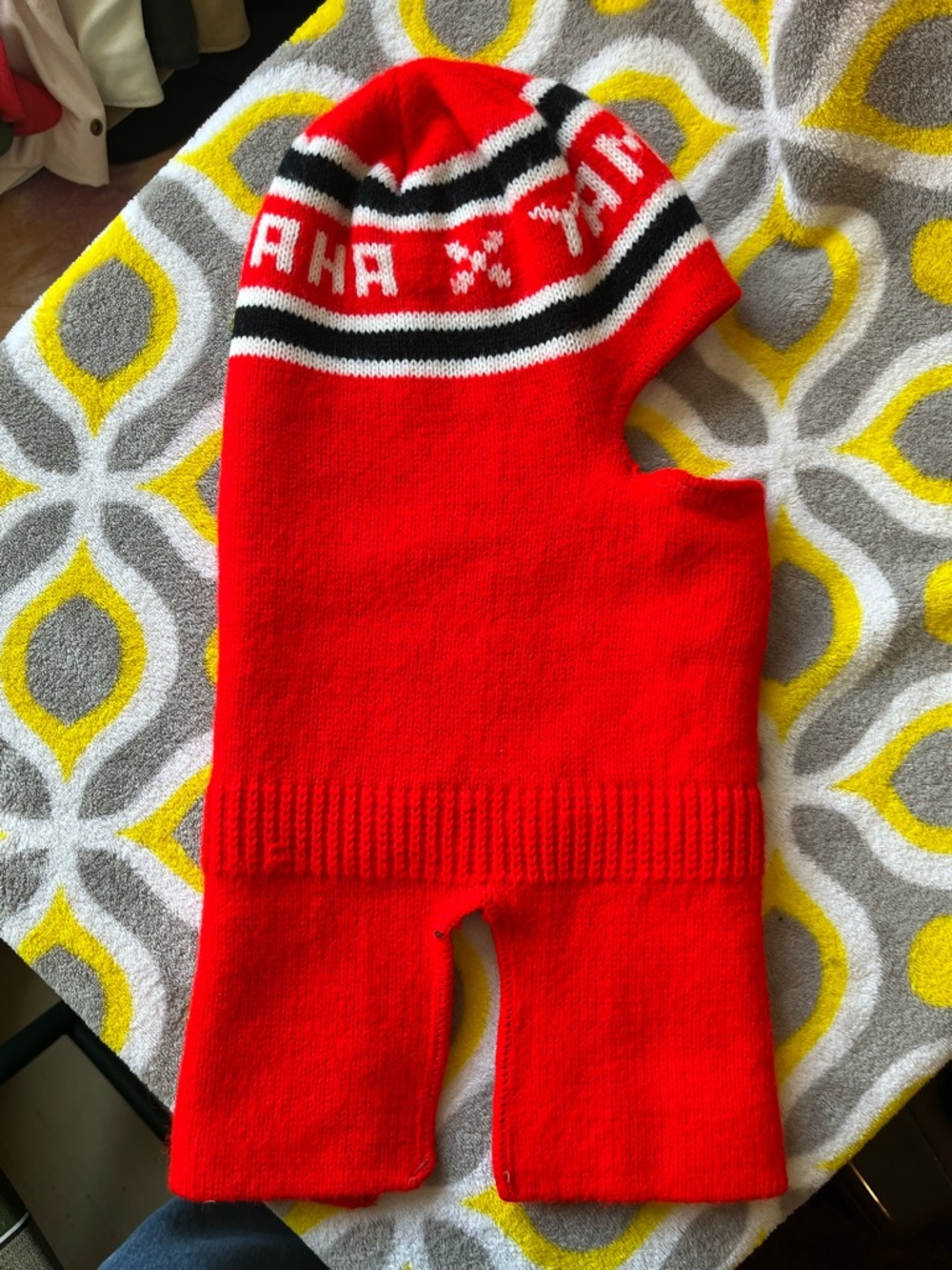 vintage Yamaha knit snowmobile facemask (or balaclava)